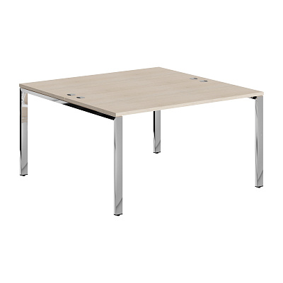 Стол двойной Skyland XTEN Глосс (Xten Gloss) XGWST 1414.1 Бук Тиара / Нержавеющая сталь