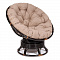 Кресло-качалка PAPASAN 23/01 W с подушкой Antique brown экошерсть Коричневый